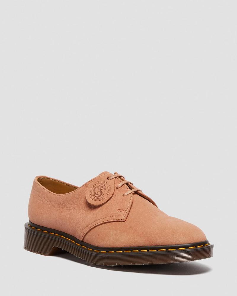 Dr Martens 1461 Made in England Nubuck Læder Oxford Sko Dame Lyserød | DK 356XYU